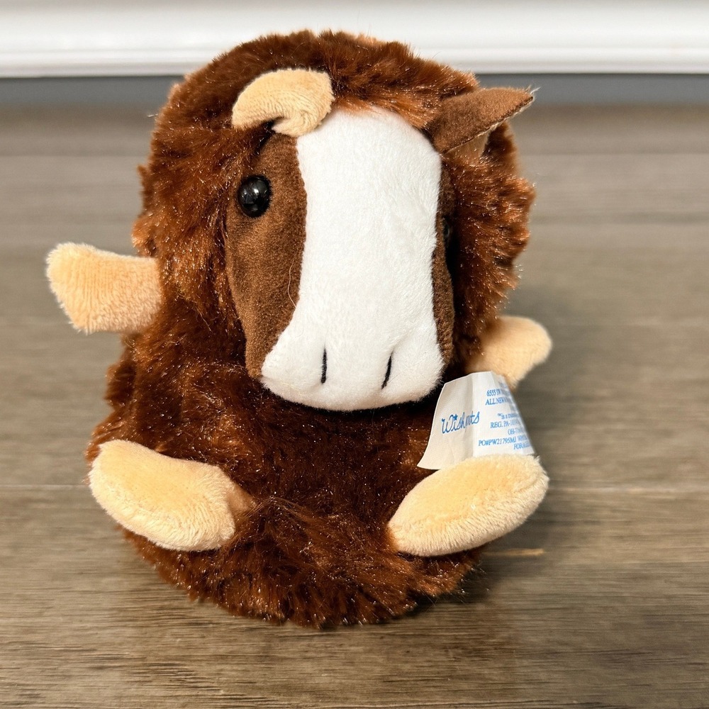 Wishpets Brown White Horse Plush Stuffed Animal Small 5 inch Soft Toy Pony